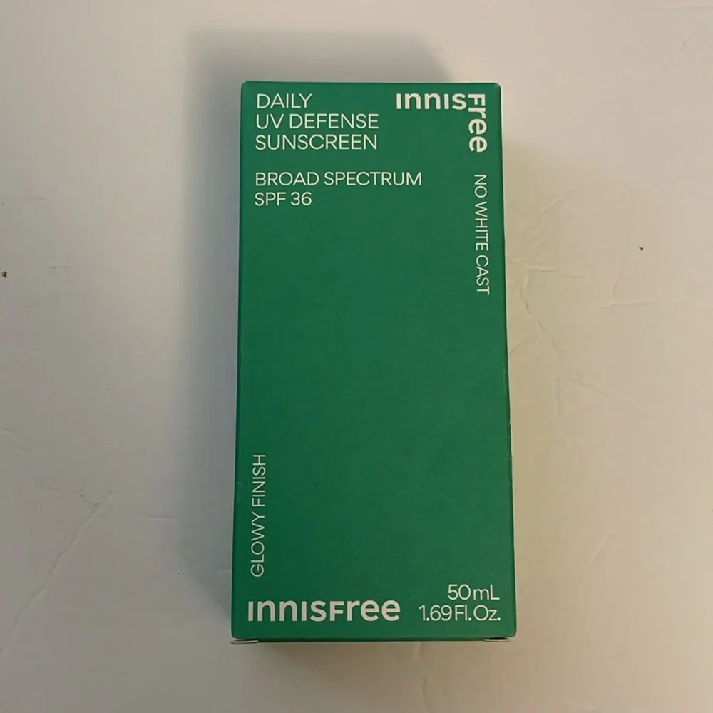 Innisfree Daily UV Defense Sunscreen SPF 36 1.69oz/50m Glowy Finish NEW with Box